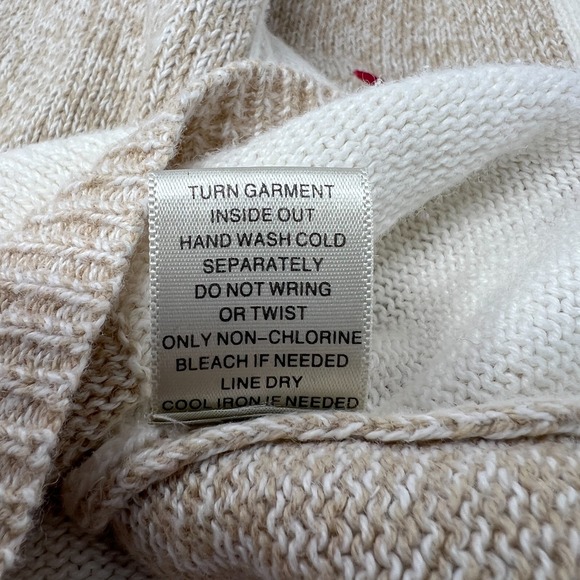 Christopher & Banks Cream & Tan Checkered Dot Zip Up Cardigan Sweater Womens XL - Picture 10 of 11